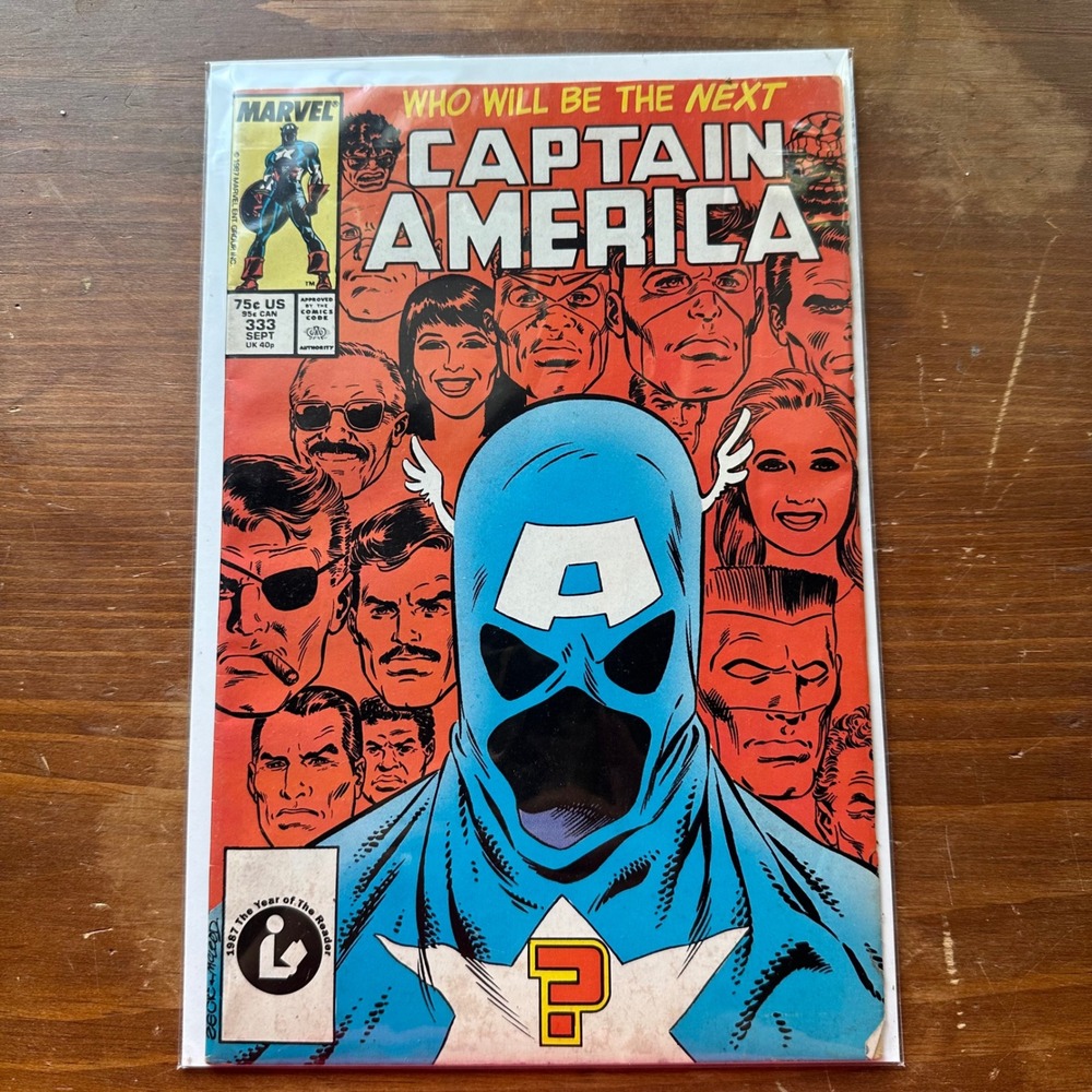 Marvel Captain America #333 1987 1st App. John Walker as Captain America VG Raw